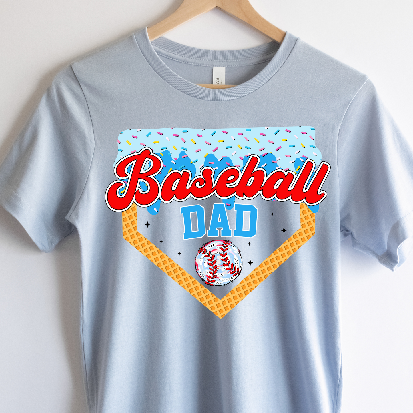 Baseball Dad | Baseball Ice Cream Drip Shirt