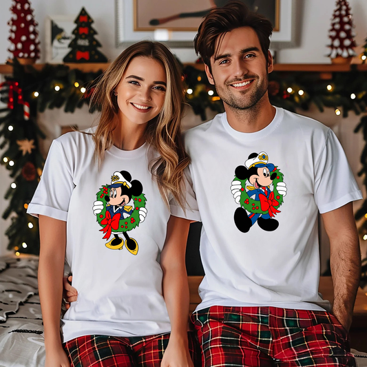 Captain Mouse Christmas Cruise Shirt for Adults and Kids