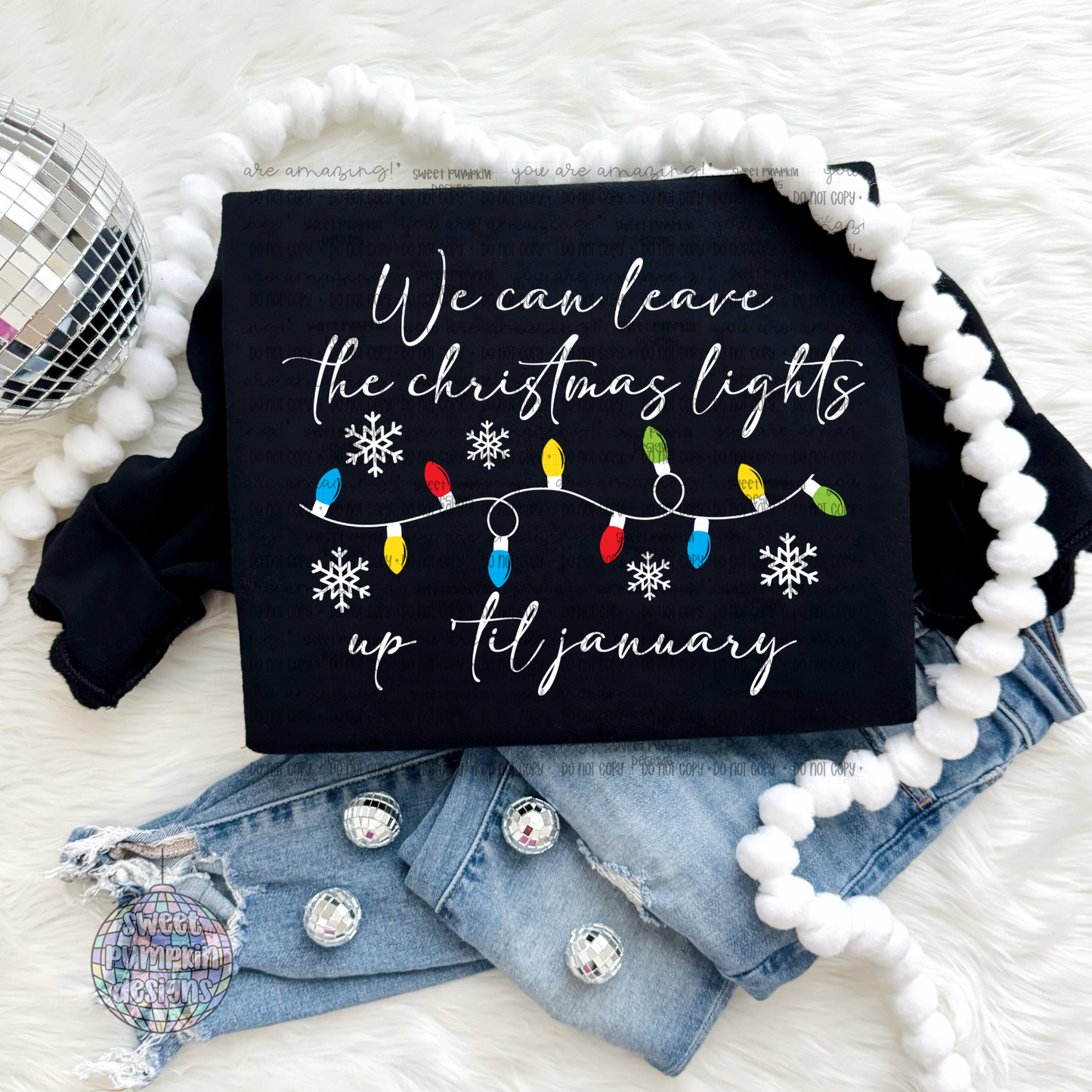 CHRISTMAS LIGHTS SWEATSHIRT