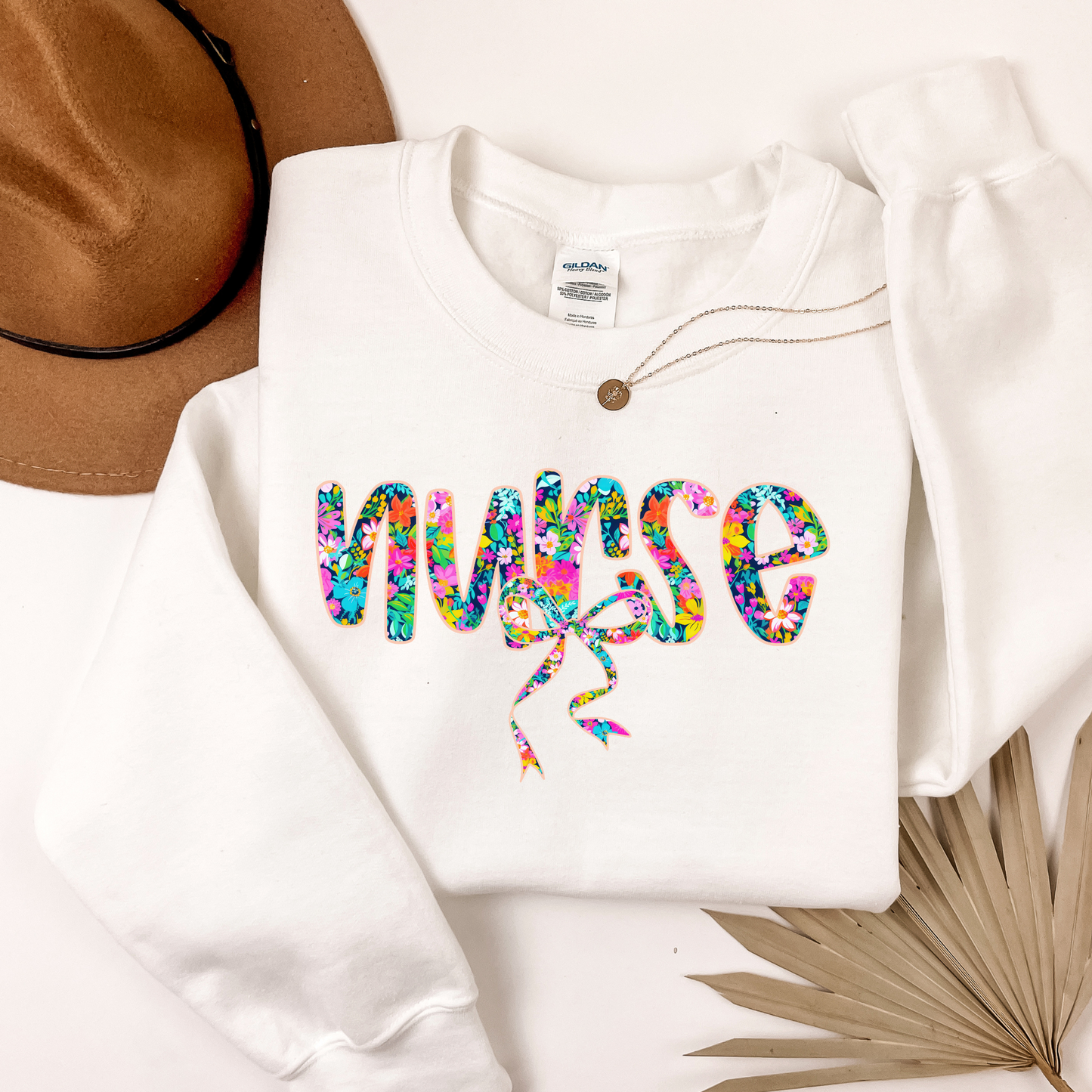Nurse Floral Sweatshirt