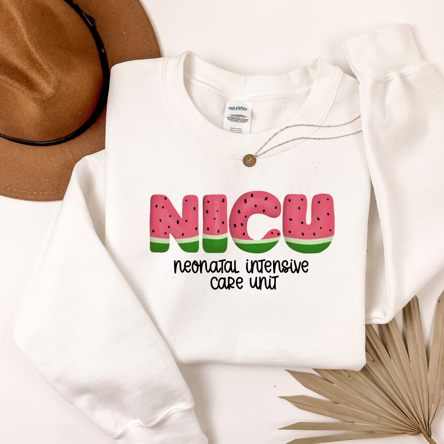Watermelon NICU nurse crewneck sweatshirt