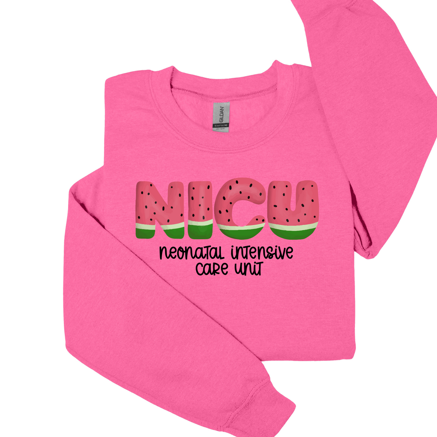 Watermelon NICU nurse crewneck sweatshirt