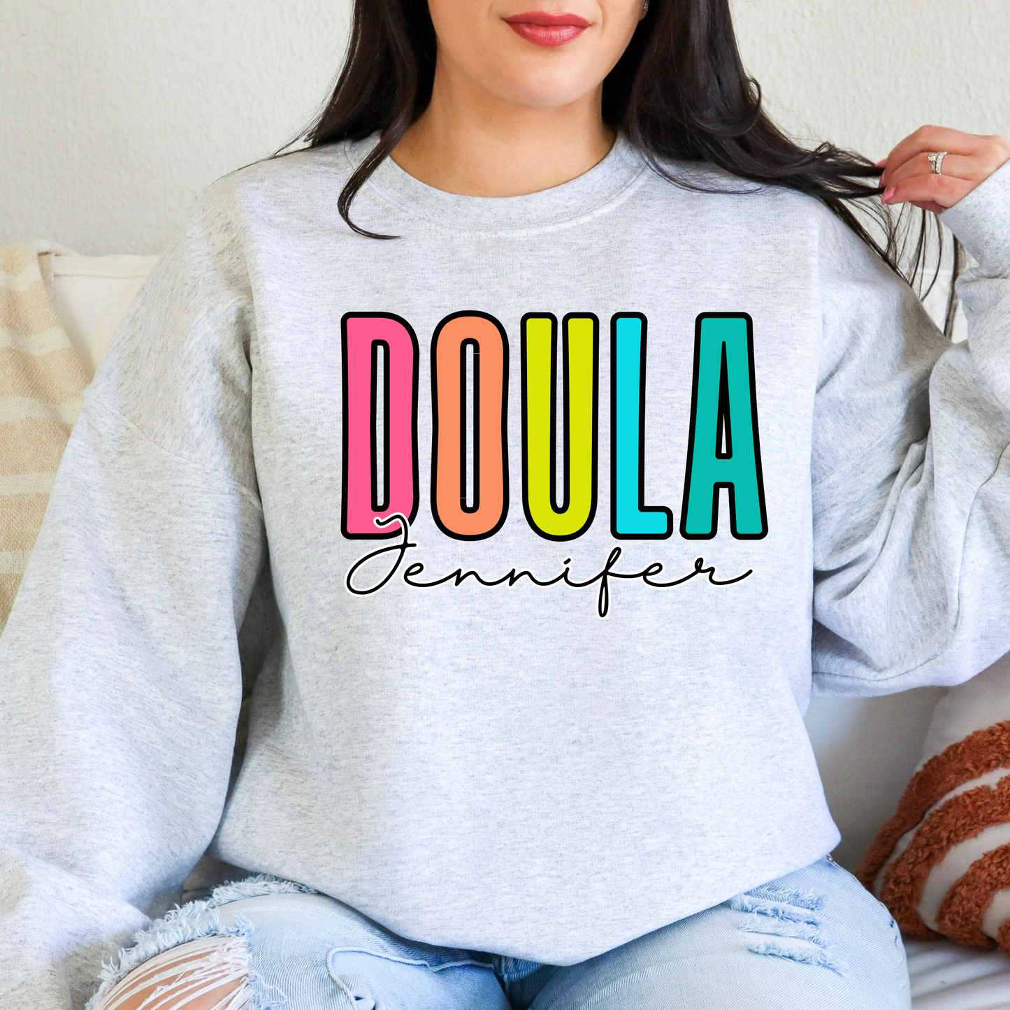 Custom Doula Crewneck Sweatshirt
