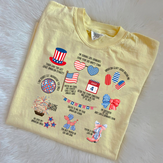4th of July Song Collage Shirt