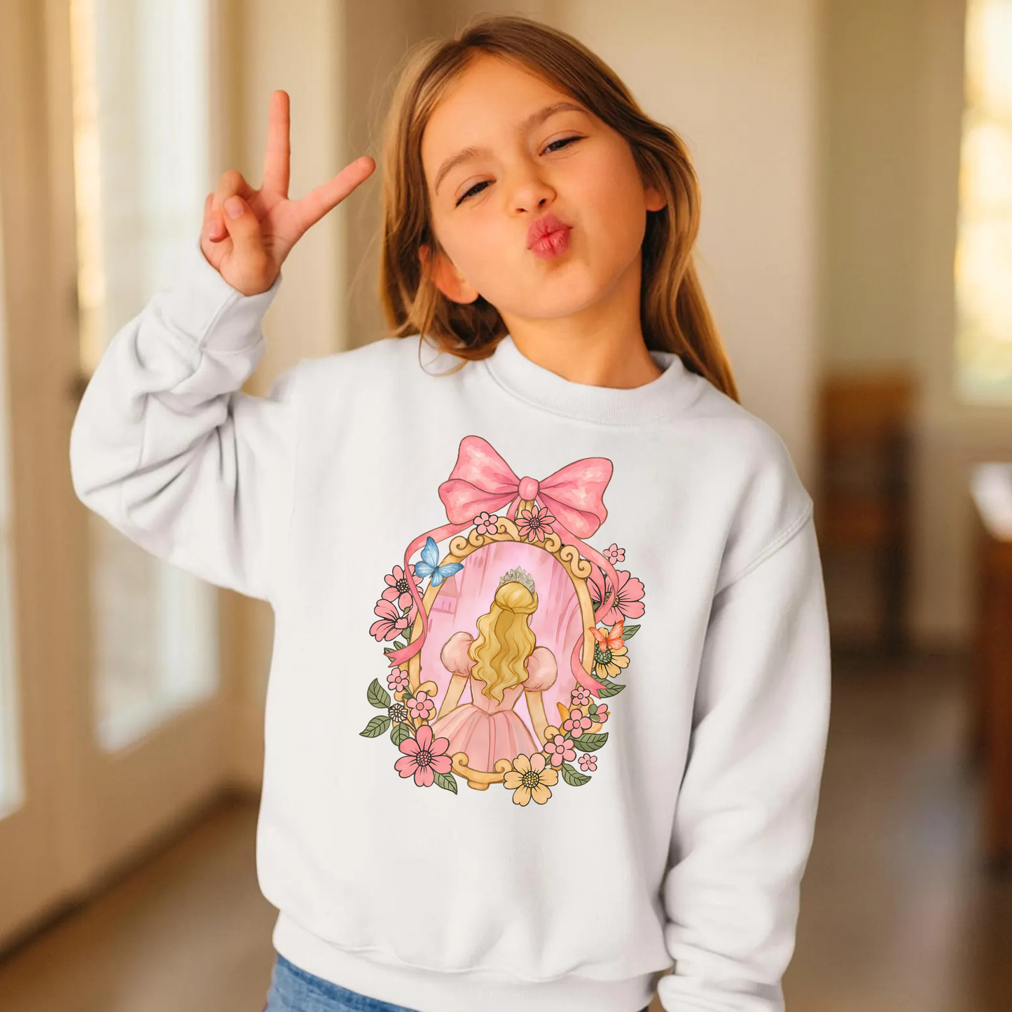 Pink Good Witch Sweatshirt for Kids