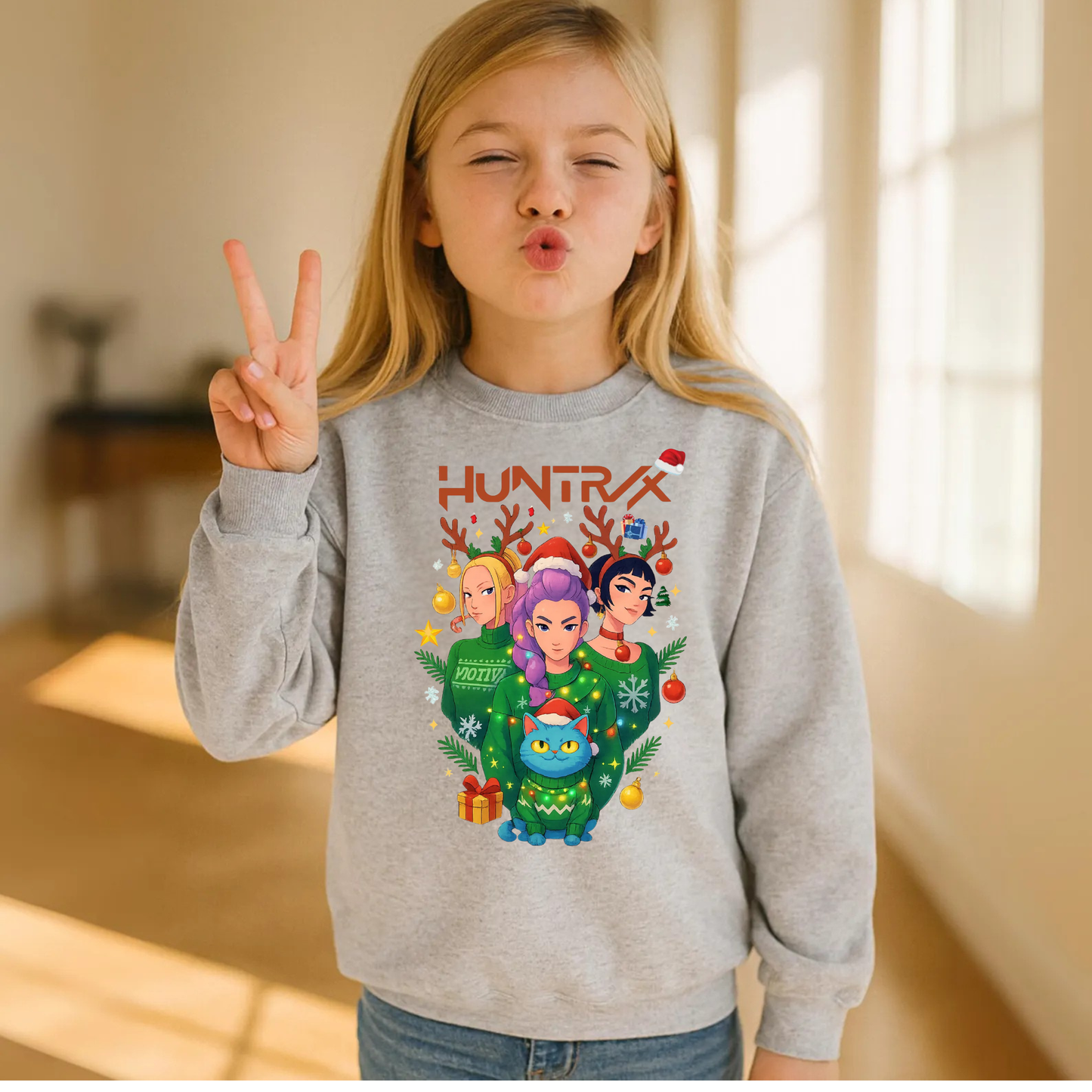 K-pop Christmas Sweatshirt Design 4 for Youth and Adults