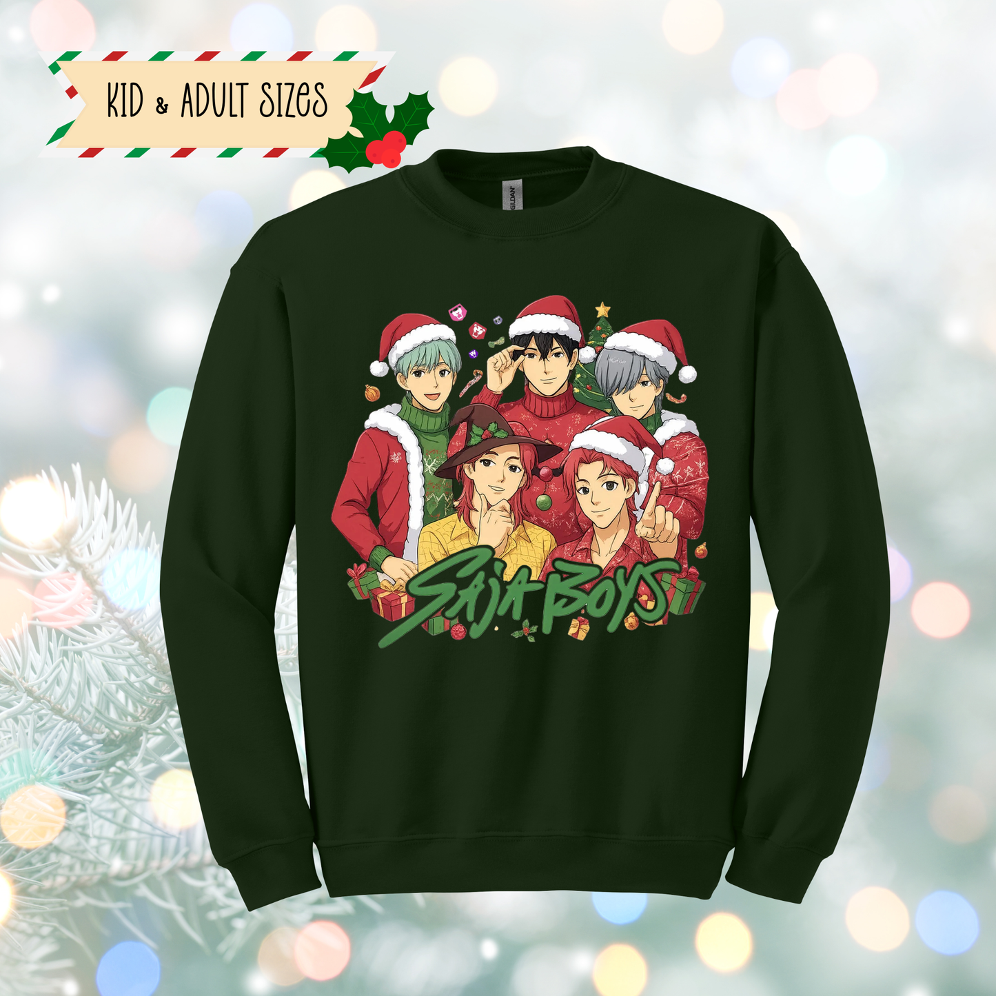 K-pop Christmas Sweatshirt Design 5 for Youth and Adults