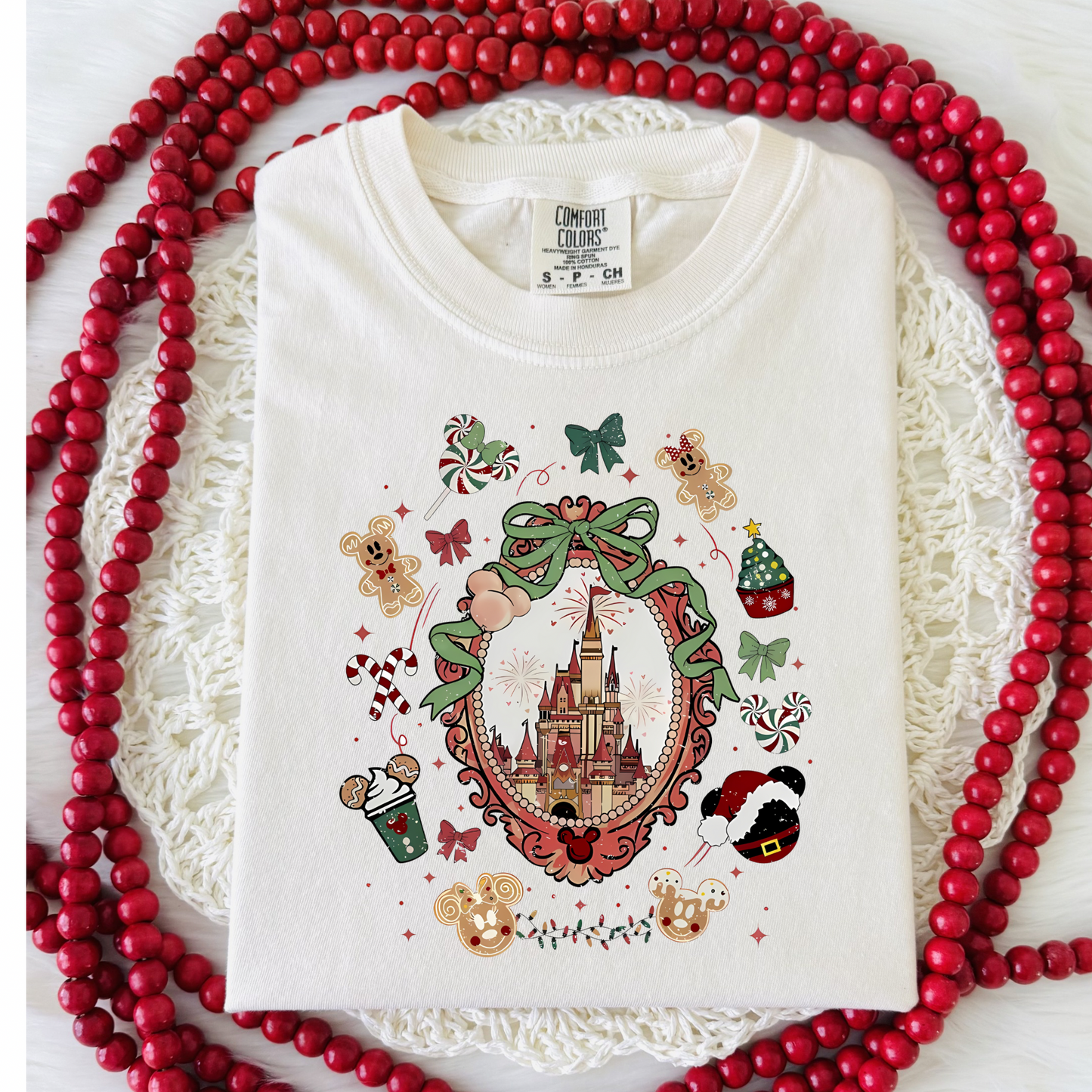 Coquette Gingerbread Castle Christmas Shirt