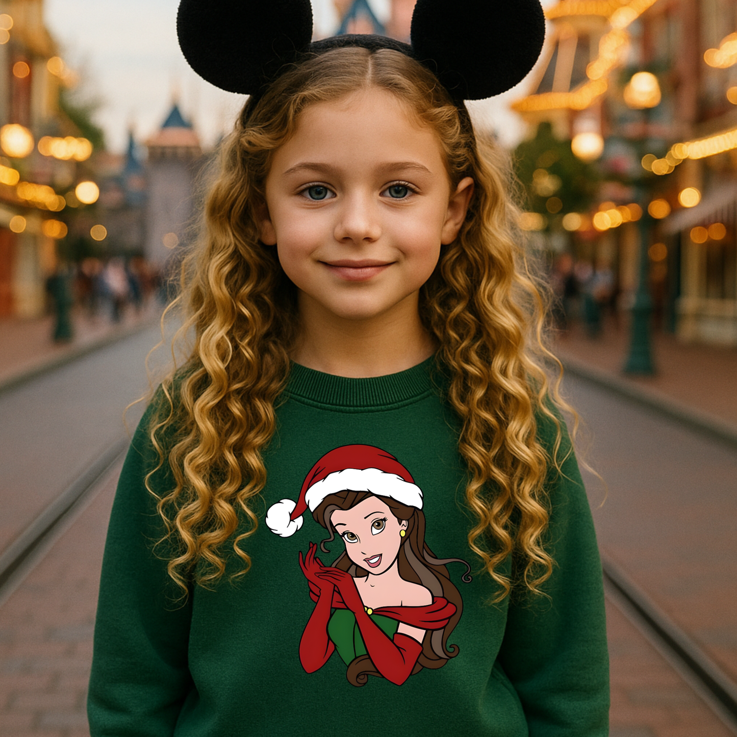 Princess Belle Christmas Crewneck Sweatshirt
