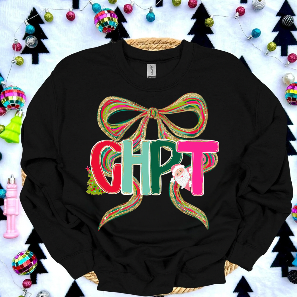 Cozy holiday crewneck for pharmacy technicians
