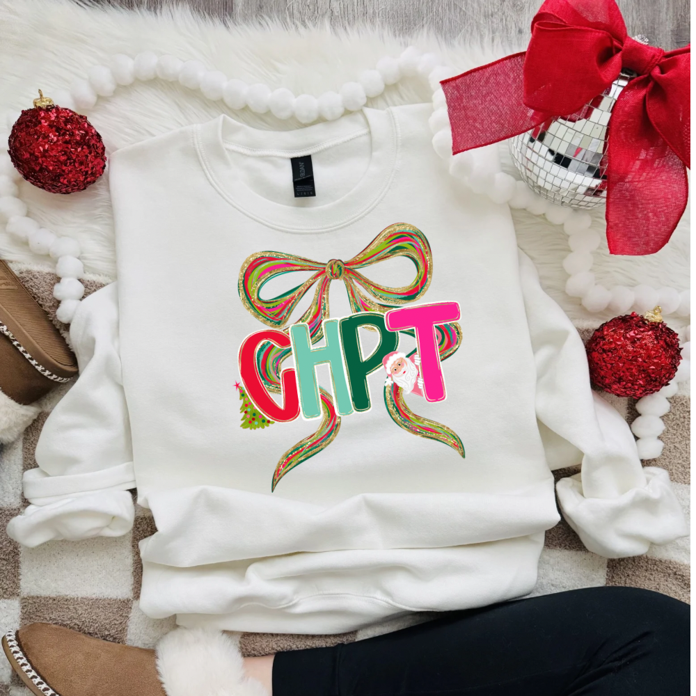 Cozy holiday crewneck for pharmacy technicians
