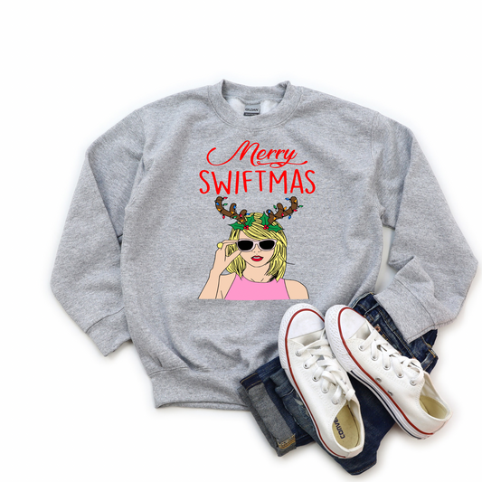 Merry Sw1ftmas Christmas Crewneck Sweatshirt for Girls