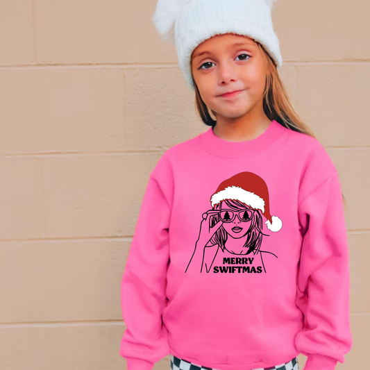 Merry Sw1ftmas Christmas Crewneck Sweatshirt for Girls