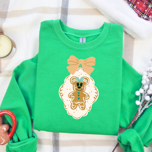 Gingerbread Coquette Christmas Crewneck Sweatshirt