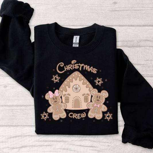 Gingerbread Christmas Crew Crewneck Sweatshirt for Kids and Adults
