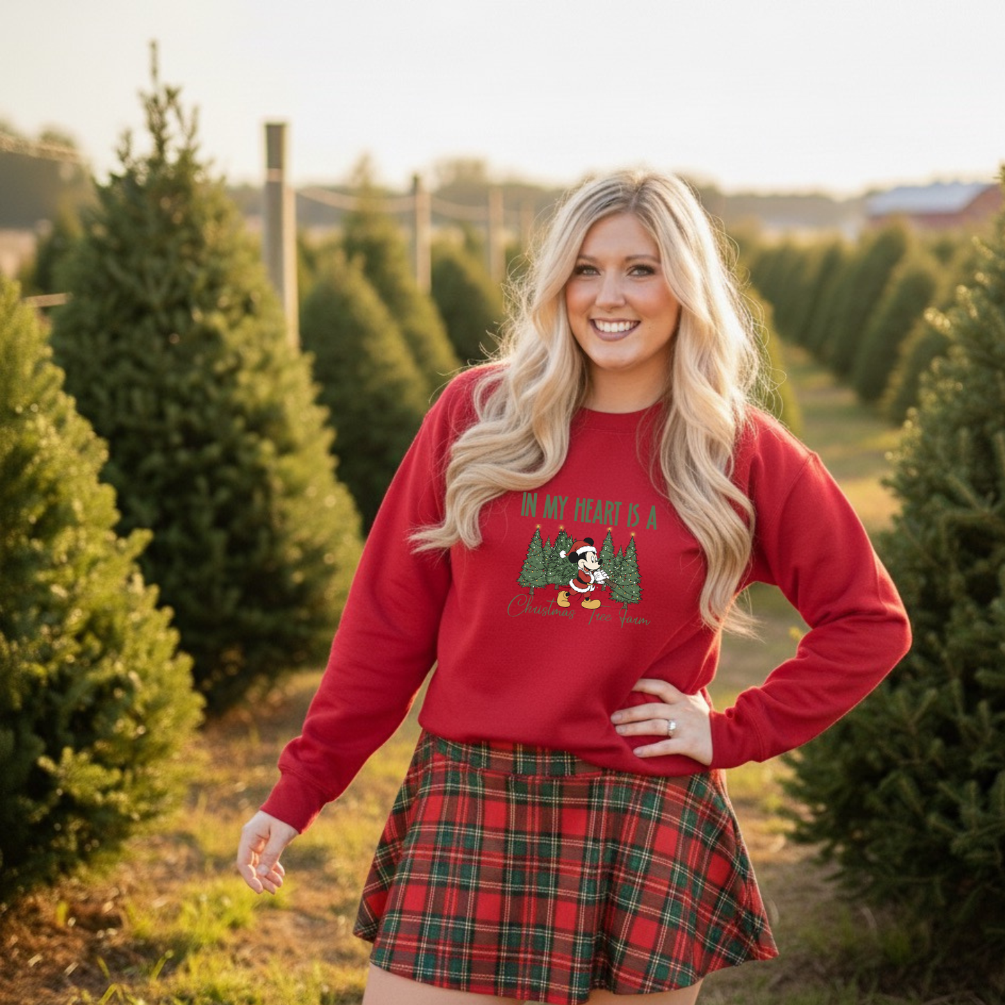 Christmas Tree Farm Magical Mouse Crewneck Sweatshirt