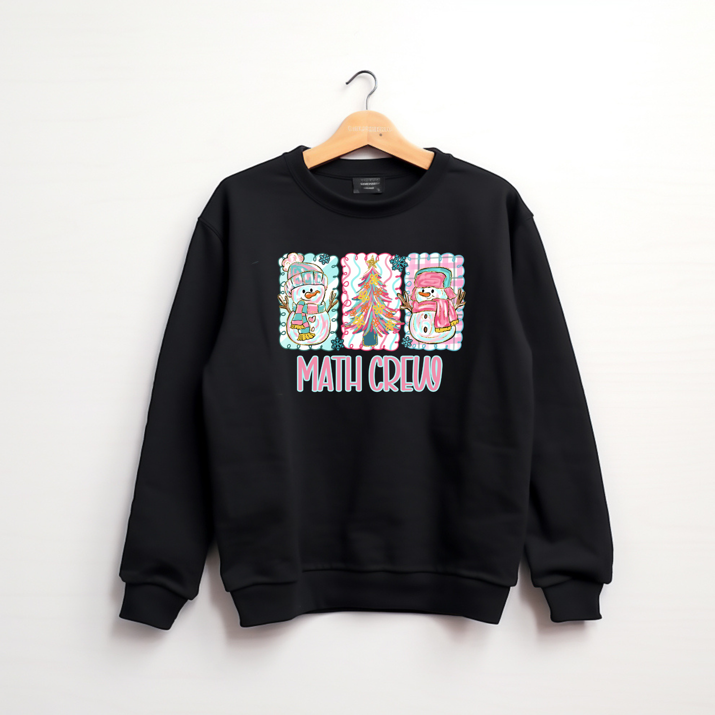 Custom Winter Teacher Sweatshirt | School Staff Crewneck | Snowman & Snowflake Winter Teacher Shirt | Personalized Teacher Gift | Gildan 18000