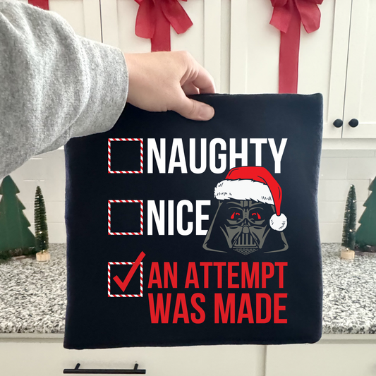 Naughty Nice Galaxy Christmas Shirt for Kids and Adults