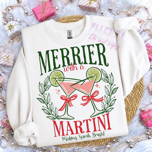 Pink Preview Sale - Pink Merrier With A Martini Sweatshirt