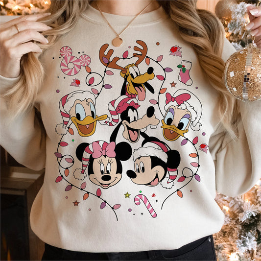 Pink Preview Sale - Pink Mouse & Gang Christmas Sweatshirt