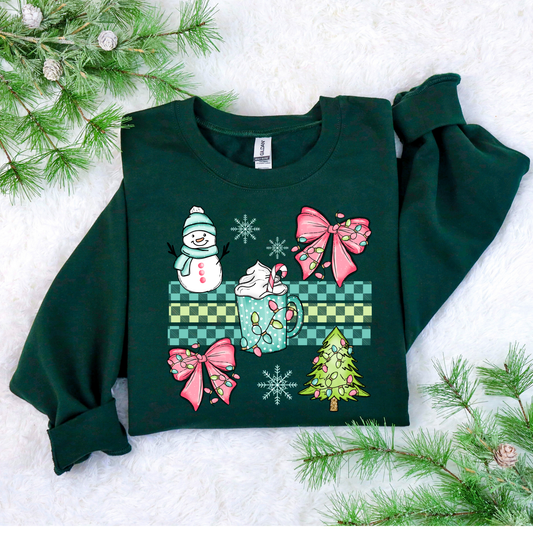 Pink Preview Sale - Pink & Mint Winter Sweatshirt