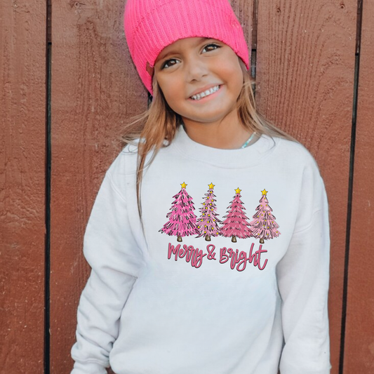 Pink Preview - Girl’s Merry & Bright Sweatshirt