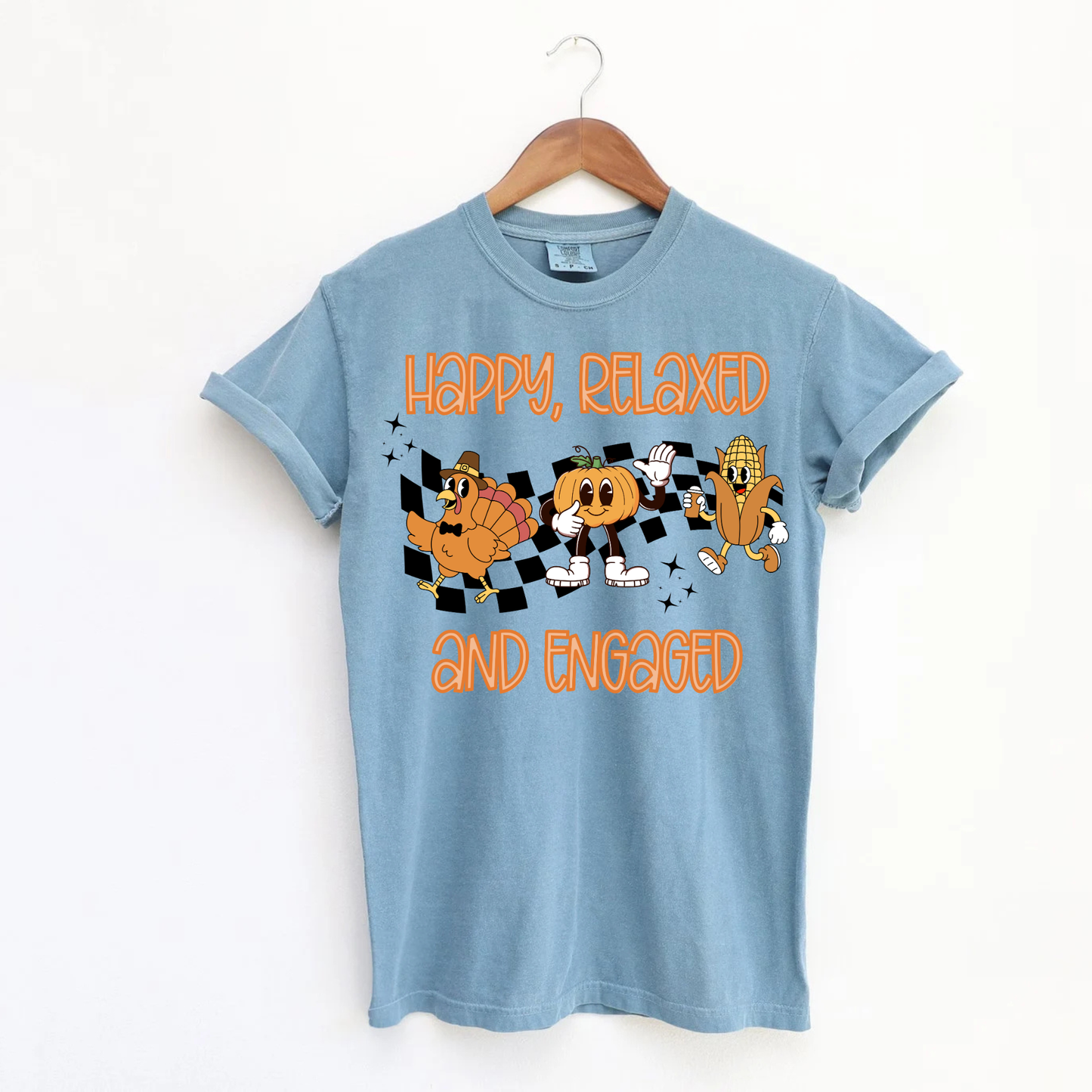 Thanksgiving Happy. Relaxed Engaged Shirt - ABA SPED Teacher Shirt