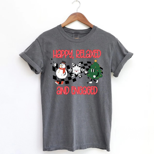 Christmas Happy. Relaxed Engaged Shirt - ABA SPED Teacher Shirt