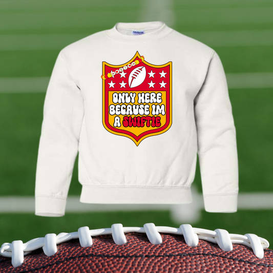 Football Crewneck Sweatshirt for Girls