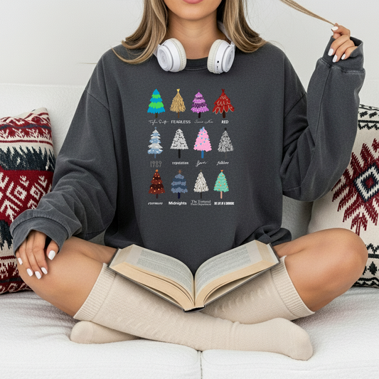 ALBUM TREES LONG SLEEVE SHIRT - COMFORT COLORS