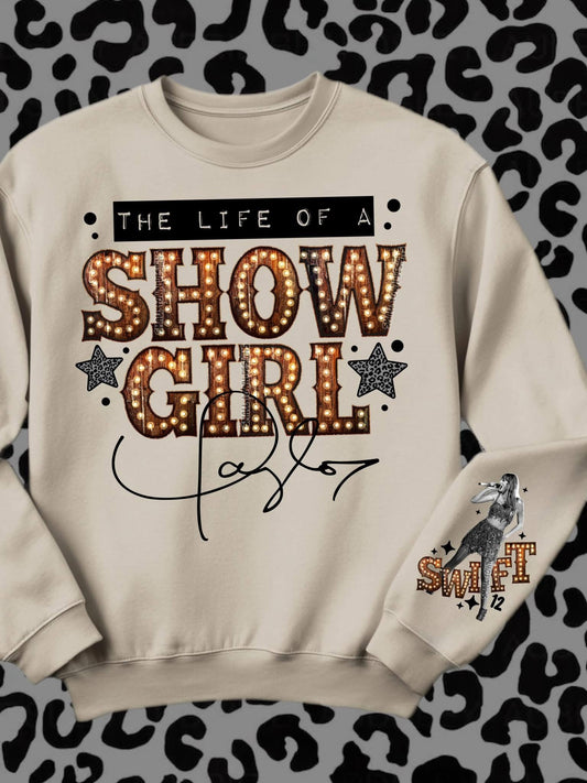 Showgirl with sleeve design Crewneck Sweatshirt