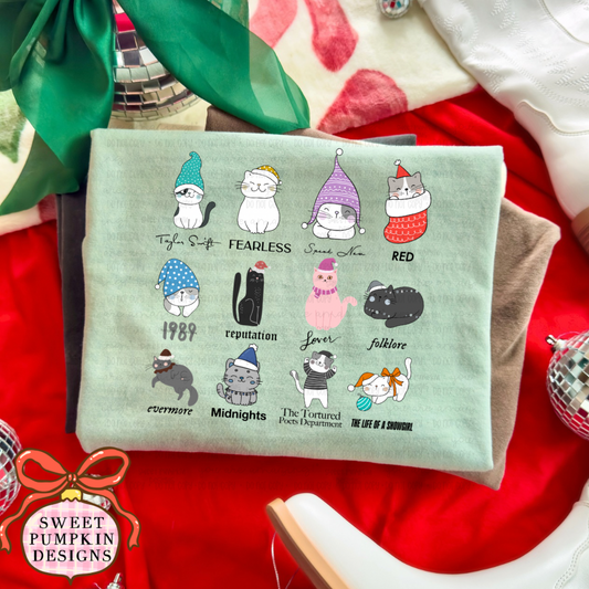 Albums Cat Christmas Comfort Colors Shirt