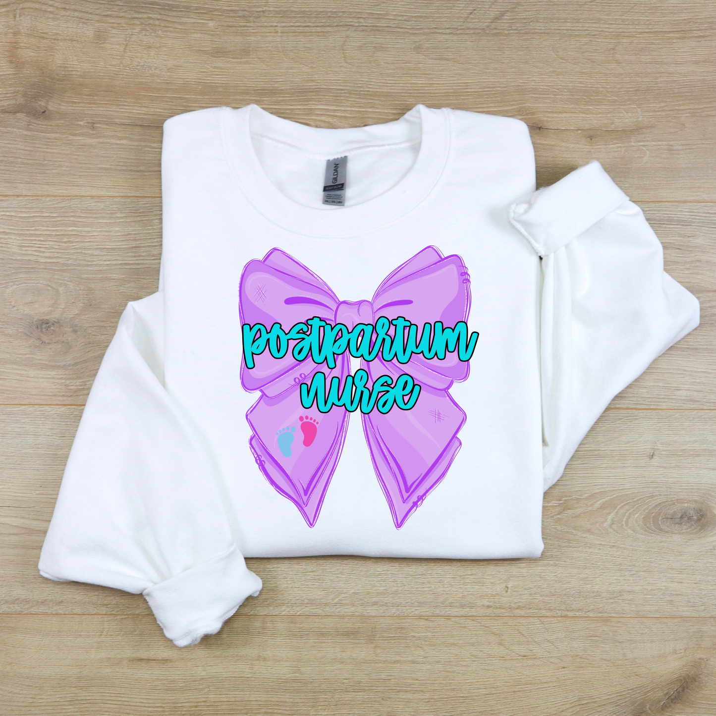 Postpartum Nurse Bow Sweatshirt