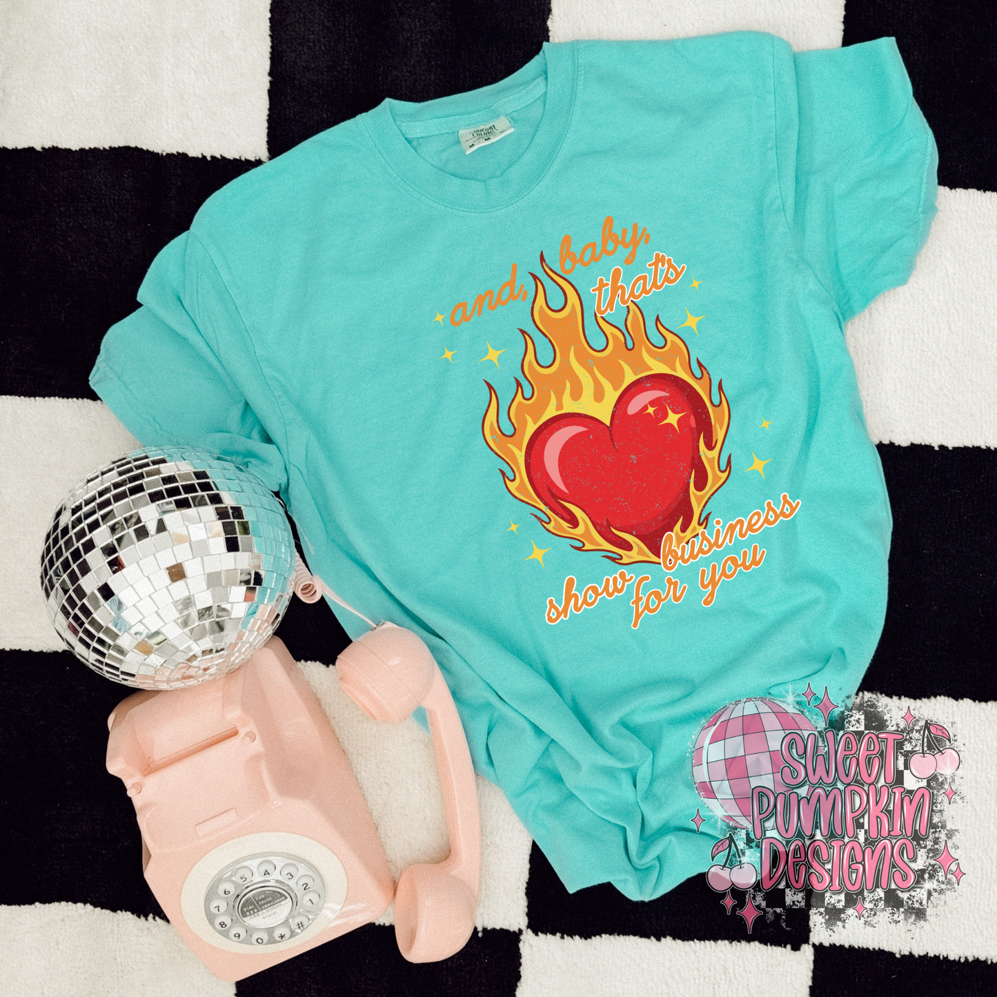Burning heart shirt