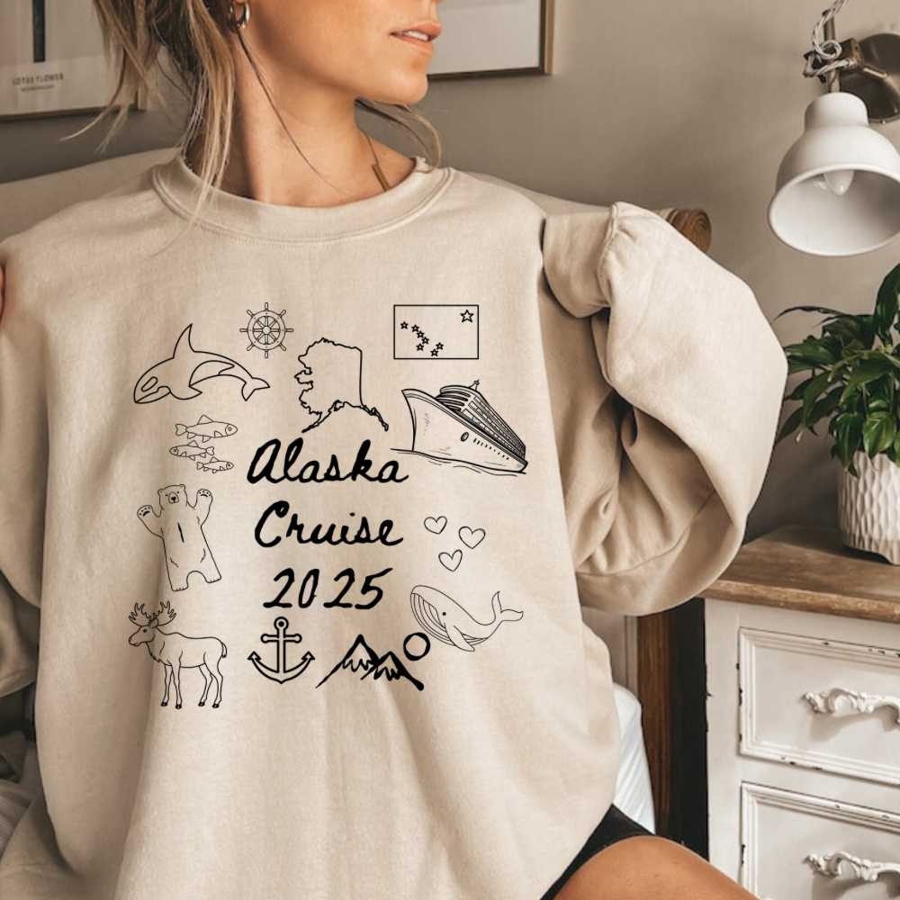 Alaska Cruise Doodle Sweatshirt