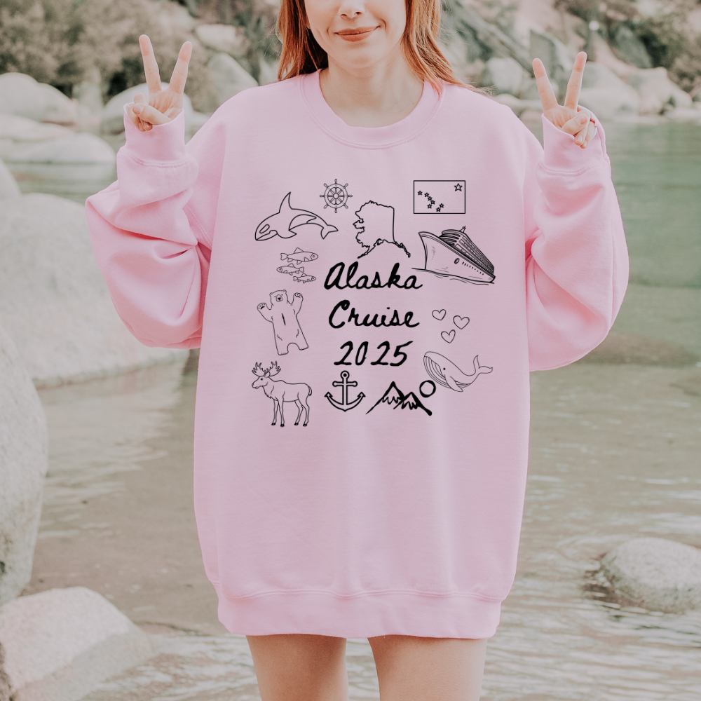 Alaska Cruise Doodle Sweatshirt