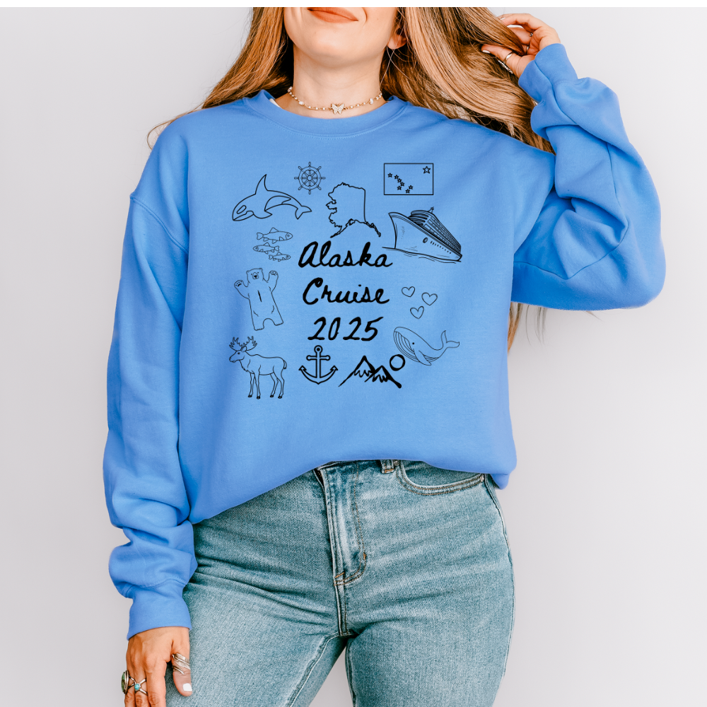 Alaska Cruise Doodle Sweatshirt