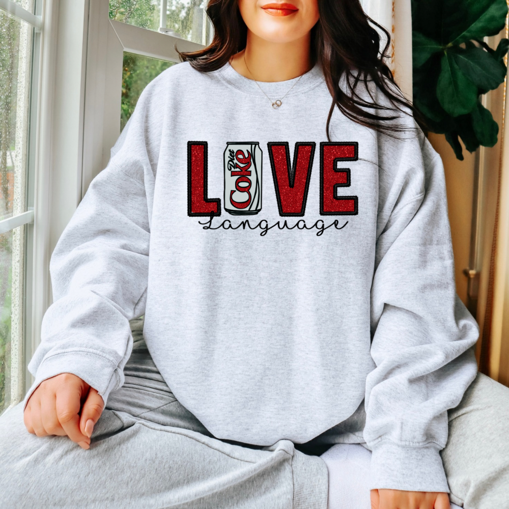 Love Language Sweatshirt | Funny Soda Lover Crewneck