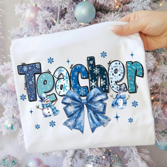 Winter Teacher Shirt | Cute Classroom Snowflake Graphic Tee for Teachers