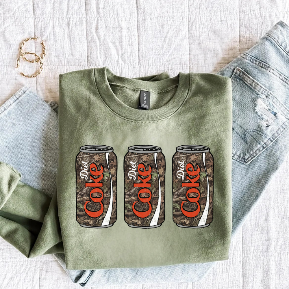 Diet Soda Love Sweatshirt for Women | CAMO PRINT