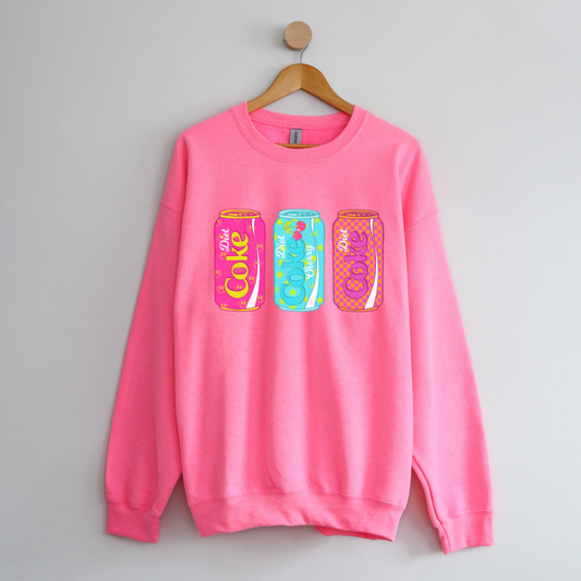 Diet Soda Love Sweatshirt for Women | BRIGHT COLORS