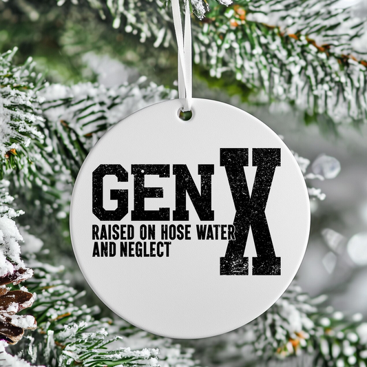 Gen X Funny Christmas Ornament