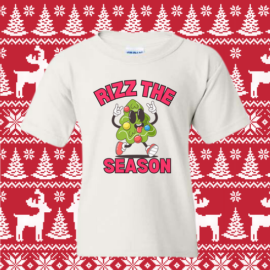 Rizz the Season Christmas Shirt for Kids