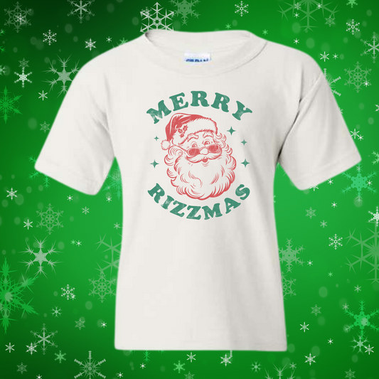 Merry Rizzmas Christmas Shirt for Kids