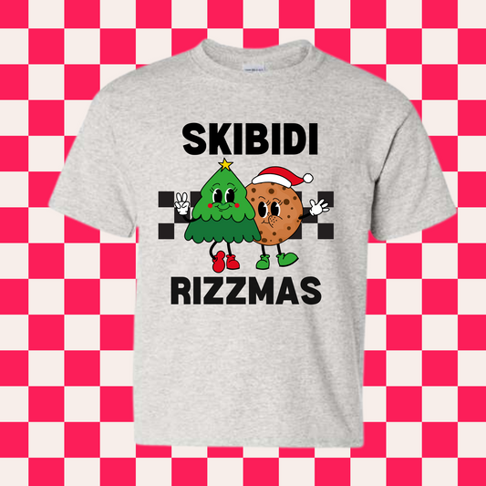 Skibidi Rizzmas Christmas Shirt for Kids