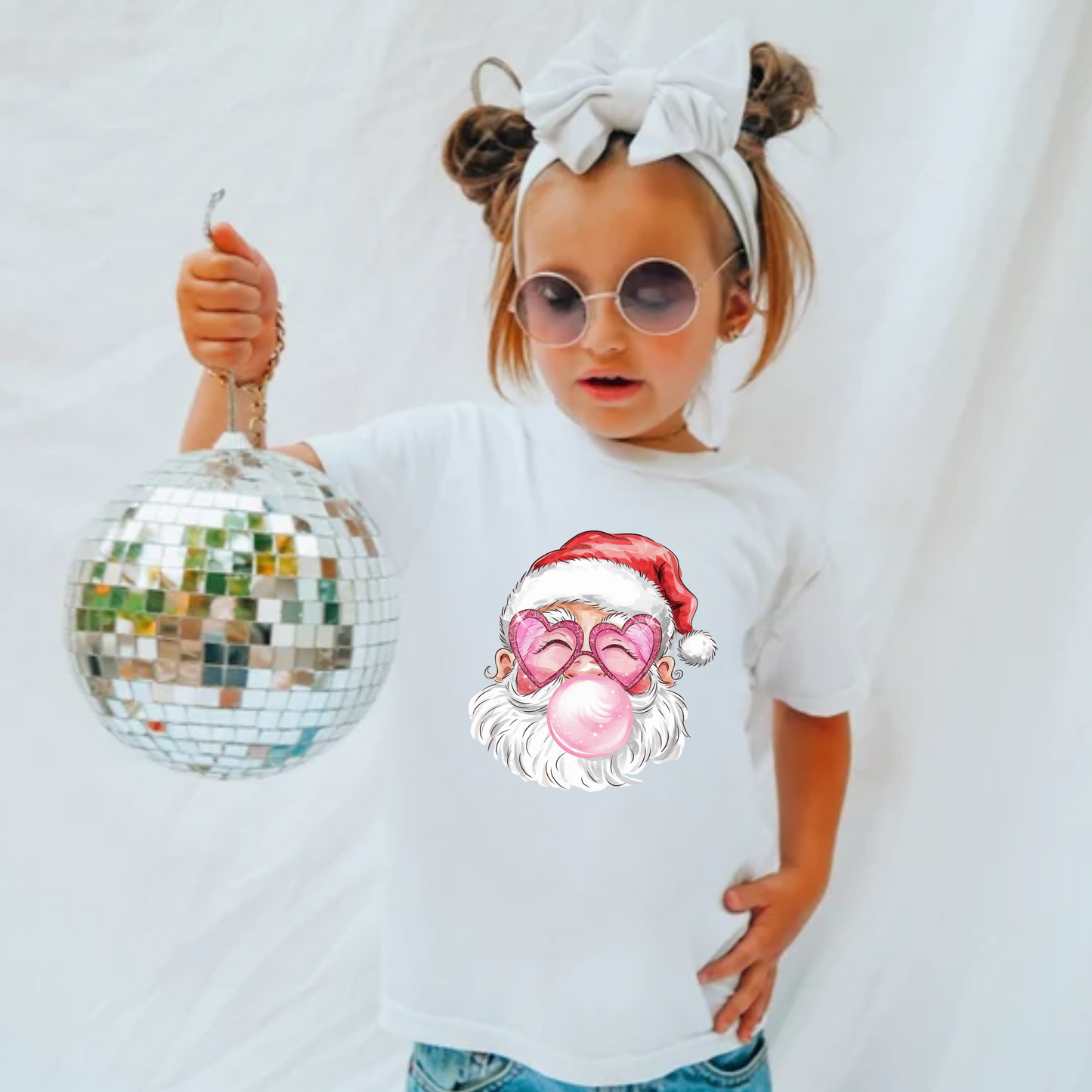 Santa Bubblegum Christmas Shirt for Girls