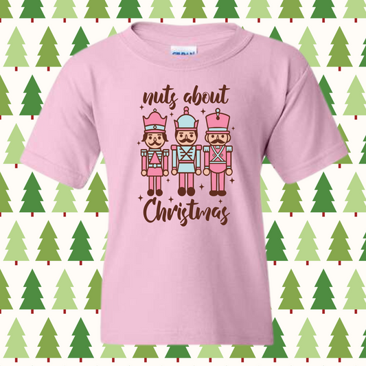 Nuts About Christmas | Funny Nutcracker Girls Christmas Shirt