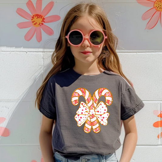 Christmas Candy Cane Shirt for Girls