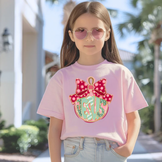 Jesus Christmas Ornament Shirt for Kids