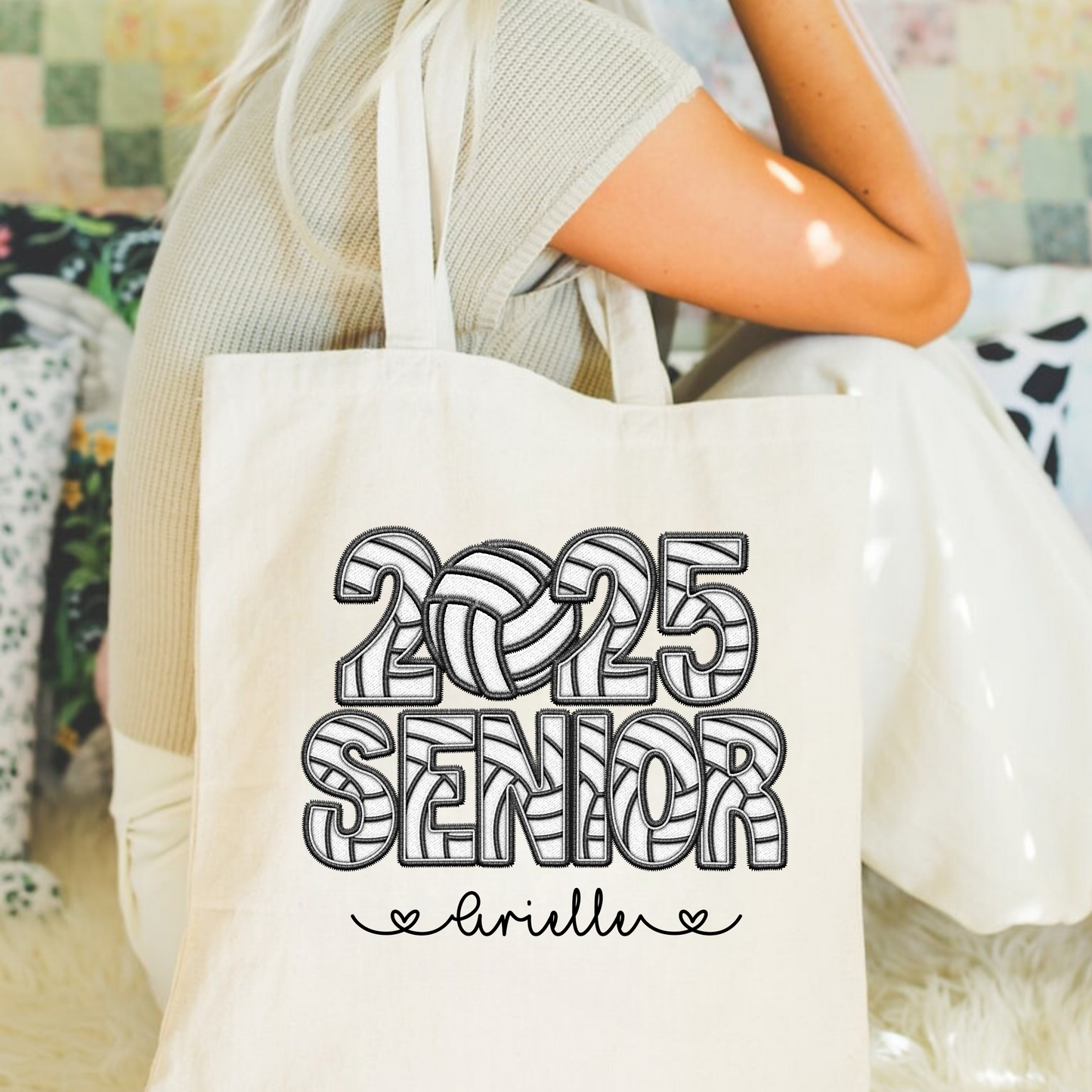 Personalized 2025 Senior Volleyball Tote Bag